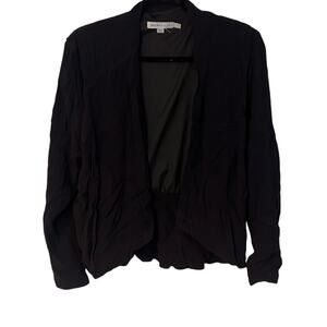 See By Chloe Black Long Sleeves Button Front Blazer Coat Size US 8